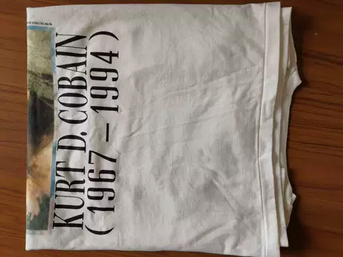 Индивидуальный VTG Retro Rock Short -sleeved Kurt Non -FearOfgod сделал старую воду, промывая воду в конце апреля