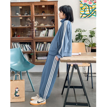 Japan SLY Sports Suit Women's Autumn 2021 New Fashion Students Loose Skinny Leisure Two-Piece Tide