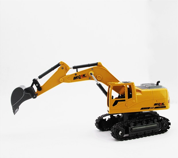 Điều khiển từ xa máy xúc trẻ em lớn đồ chơi điện điều khiển từ xa xe kỹ thuật điều khiển từ xa sạc máy đào hợp kim không dây xe tăng đồ chơi