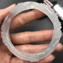 Yong Dexiang bracelet jade bracelet female live plum blossom bracelet natural jade Jade blank jade material customization