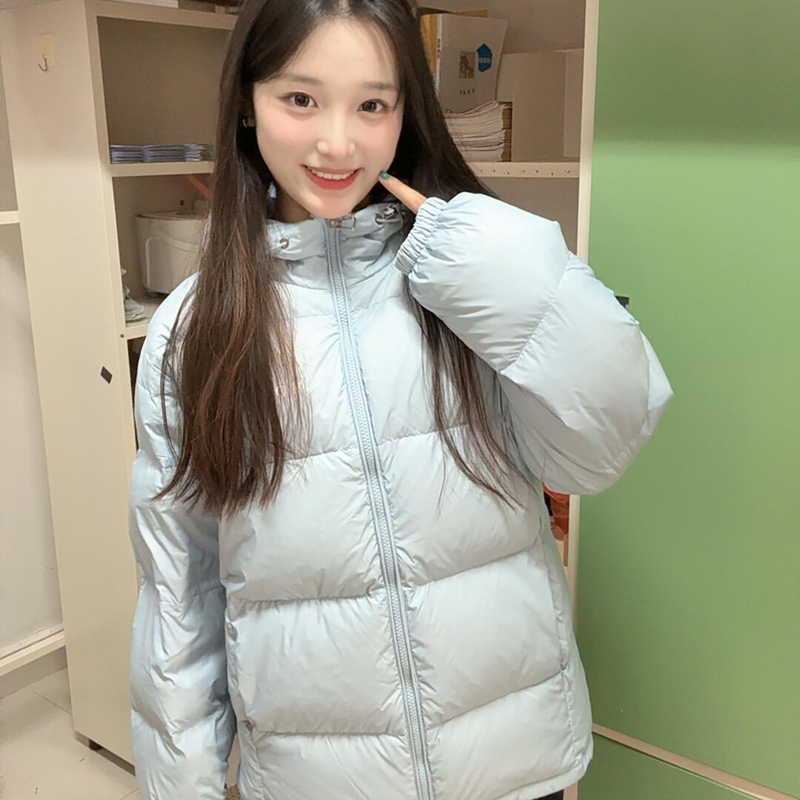 Blue Couple's down Jacket for Women, Short Style, 2026 Winter New Model, Hooded, Thickened, Warm Puffer Jacket for Petite Figures Blue Couple's down Jacket for Women, Short Style, 2026 Winter New Model, Hooded, Thickened, Warm Puffer Jacket for Petite Figures