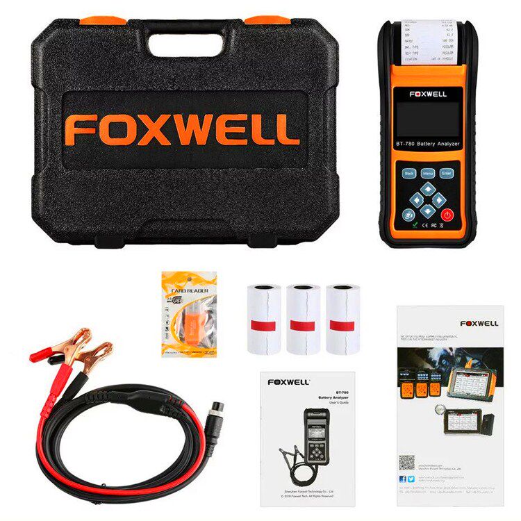 FOXWELL BT780 12V battery tester 0-1000A Automotive AGM GEL EBP battery analyzer