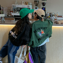 Childrens baseball uniform embroidered jacket 2022 autumn new boys and girls baby foreign style jacket fashion sister and brother clothing trend