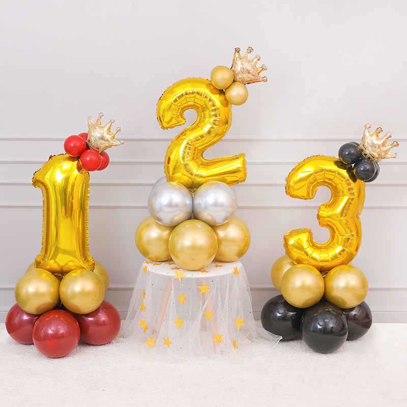 32 inch aluminum foil digital balloon confession digital aluminum foil balloon Birthday party proposal Qinglu lead decorative balloon