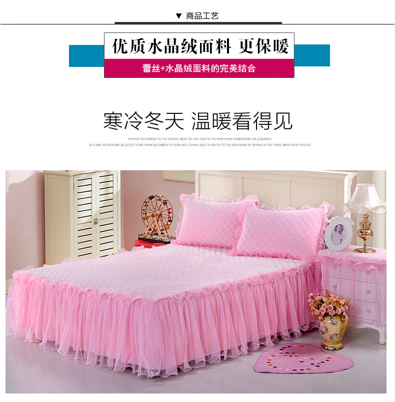 兰 lace Đầm ren công chúa có đệm lót đầy đủ 1,5 m 1,8 m Giường bụi phủ giường có thể được tùy chỉnh - Váy Petti ga giường viền họa tiết