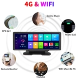 10 -дюймовый 4G ADAS Android 8.1 CAR DVR DASHBOARD Регистратор GPS N N