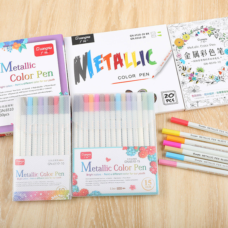 Korean color metal pen diy color soft pen brush paint pen hand account note pen photo album painting graffiti pen
