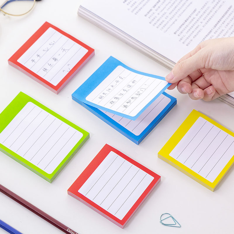 Korean creative post-it note Baitong 8869 8868 Message note note paper N times paste with horizontal line Korea ins