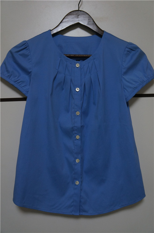 TH women's signature stretch cotton small round neck puff sleeve t shirt temperament is thin small shirt T-shirt