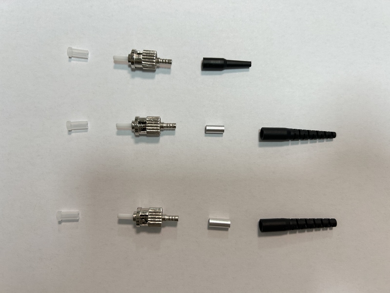 St0.9/2.0/3.0 Fiber Optic Patch Cord Components, Fiber Optic Patch Cord Connectors Are Already Assembled and Include the Ferrule