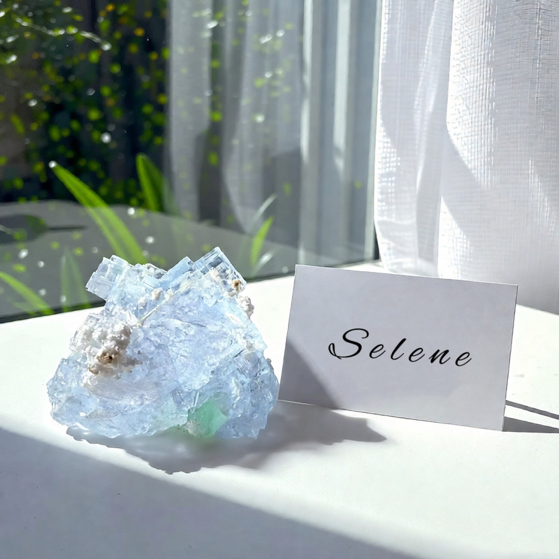 Elf | Selene Natural Yaogangxian Xianghua Ling Fluorite Mineral Specimen Collection Teaching Mineral Specimen