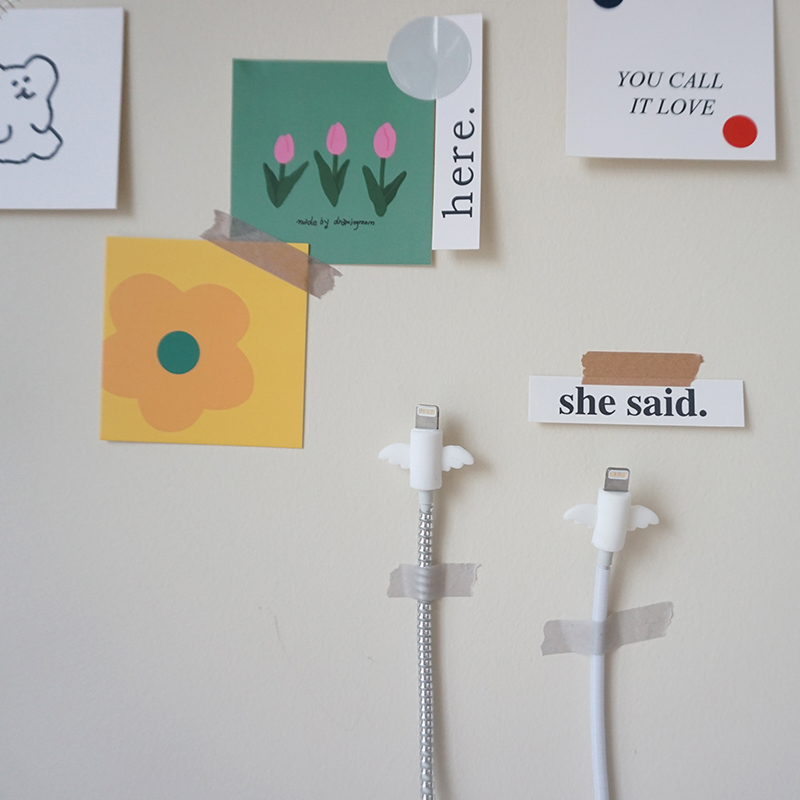 Laser Apple Data Line Winding Line Blingbling Pure White Protection Rope Anjo Mobile Phone Ipad Generic