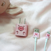Exquisite Piggy Girl Cute Apple Charger Sticker Guobang Universal Iphone Charging head Protection Sticker