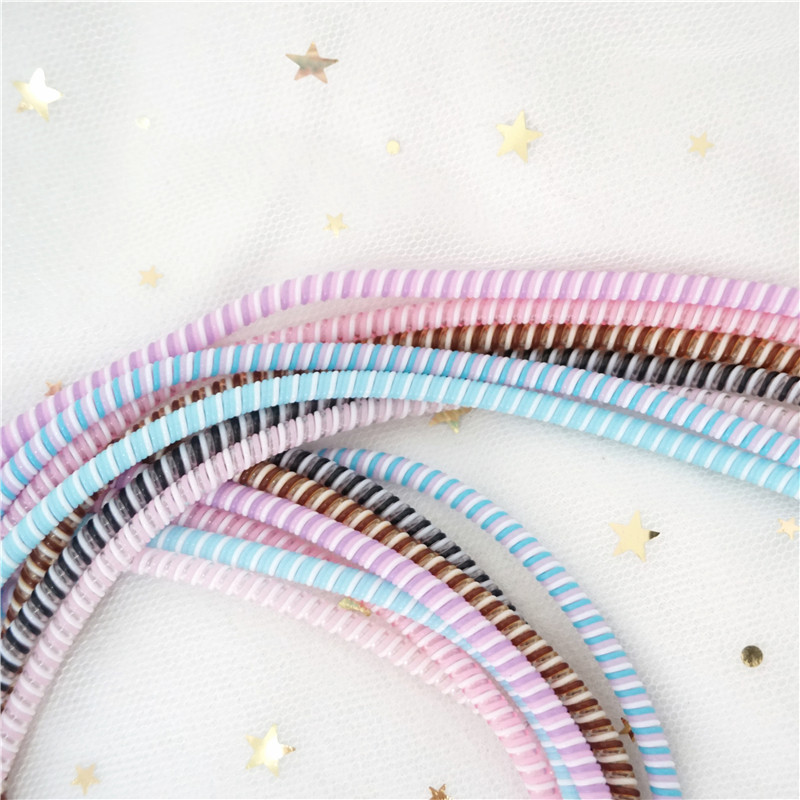 Data line protection rope Apple three-in-one oppo Huawei ipad Android mobile phone universal spring rope wrapping wire