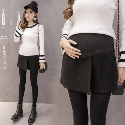 Maternity shorts Autumn and winter wear fashion autumn and winter maternity woolen leggings boots pants belly pants 2020 new