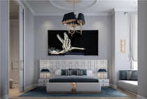 FFDN Fendina furniture customized visionnaire bed customized Italian light luxury bed wide back leather bed