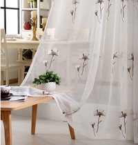 Kapok spring boutique cotton embroidered window screen living room bedroom partition semi-shading decoration good hanging feeling