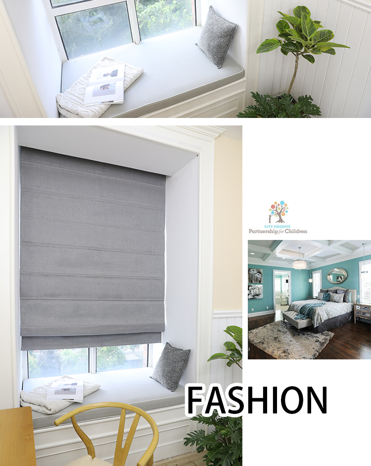 Hàng Châu tay cotton đồng bằng hai lớp vải tùy chỉnh nâng rèm Roman con lăn mù đơn giản học phòng khách rèm - Phụ kiện rèm cửa cây treo rèm cửa