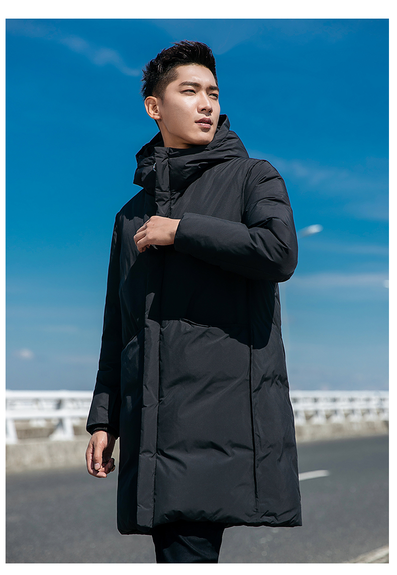雅鹿 男士中长加厚款羽绒服 90%鹅绒 图8
