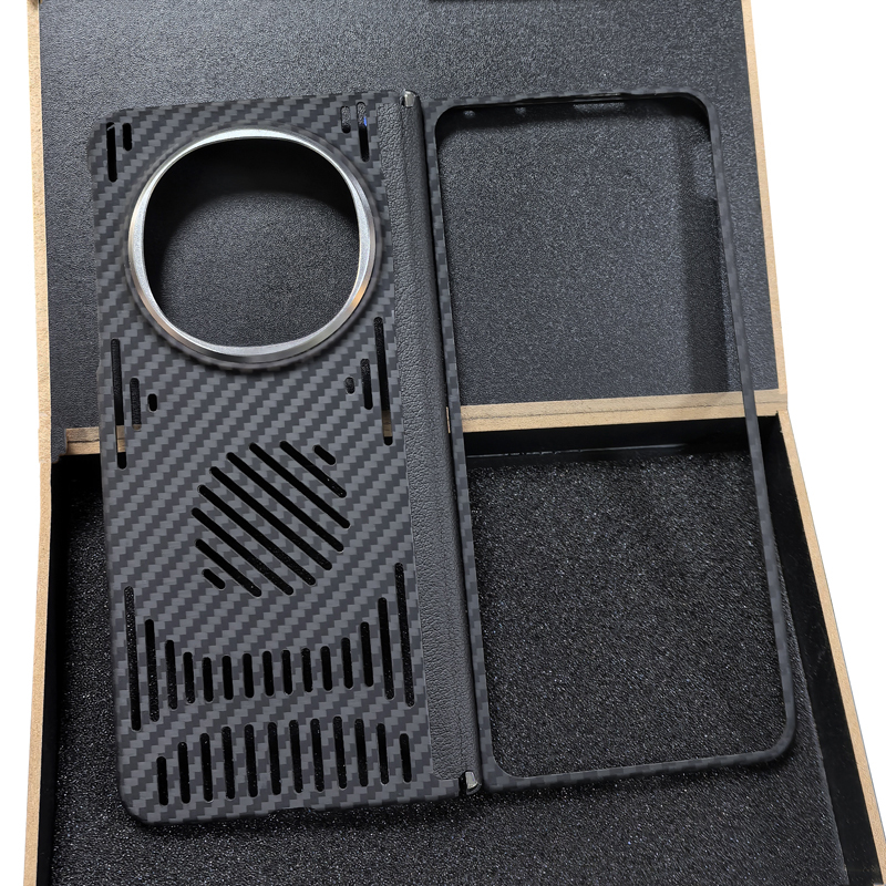 Findn6 Is Suitable for Oppo Findn5, Thin and Lightweight Hollow-Out Heat Dissipation Folding Findn3 Kevlar Phone Case, Collector's Carbon Fiber Anti-Drop Protective Cover, Full Coverage Color-Blocking High-End Bare-Metal Feel Hard Case
