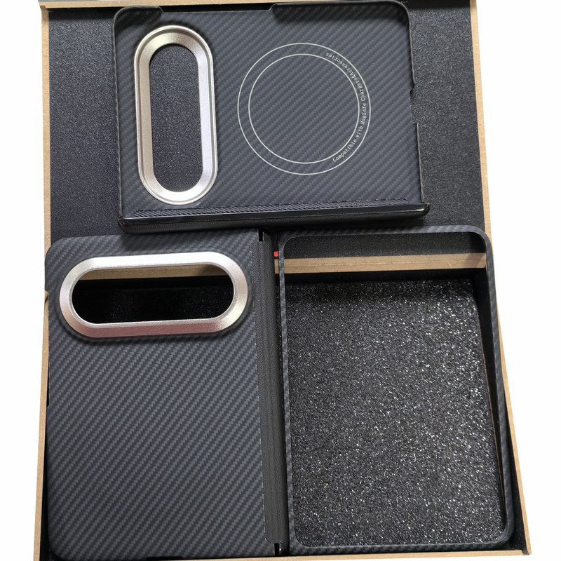 Suitable for Huawei Puraxmax Phone Case, Kevlar Central Axis Protective Cover, Carbon Fiber New Anti-Drop Small Folding Screen Case, Collector's Edition Wide Screen Ultra-Thin Heat Dissipation Magnetic Business Back Cover Trendy