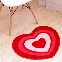 Heart-shaped Footbed Wedding Room Decoration Bedroom Floor Mat Bathroom Door Cushion Foot Mat Wedding House Festive Red Carpet Wedding Gadgets