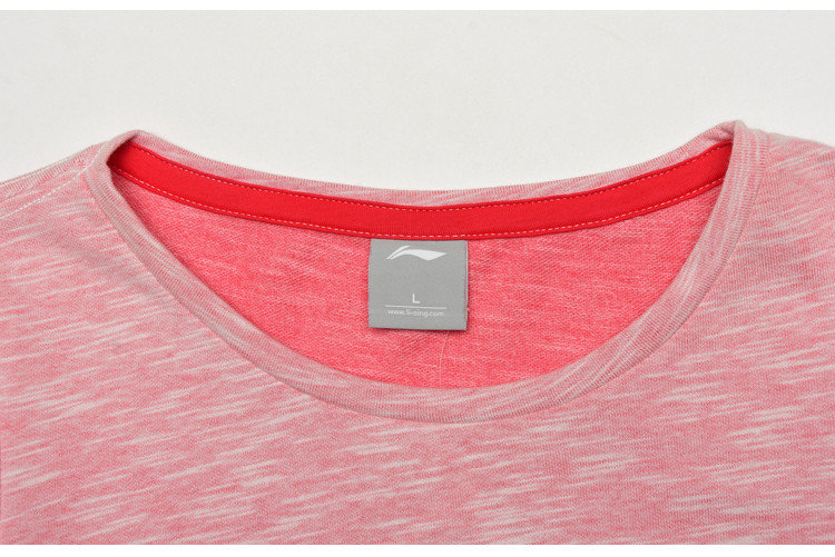 Li Ning LI-NING Dòng sản phẩm thể thao dành cho nữ của Turtleneck Áo hoodie màu hồng nhạt AWDJ884-2 - Thể thao lông cừu / jumper áo thun tay dài nữ hàn quốc form rộng