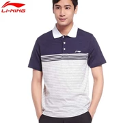 Li Ning nam ngắn tay giản dị Áo sơ mi PoLo thoải mái áo thun thể thao thoải mái