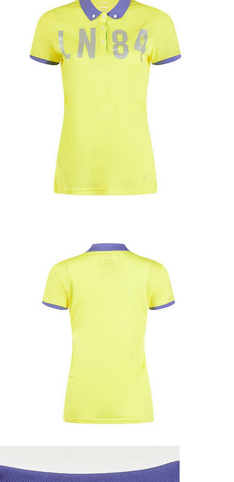 Li Ning nữ ngắn tay áo polo mùa hè đứng cổ áo T-top hàng đầu cuộc sống thể thao giản dị APLJ448 áo thun 3 lỗ nam tập gym
