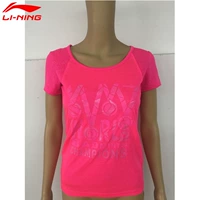 Li Ning Women Lifestyle Casual Thoải mái thời trang Áo thun ngắn tay AHSL074-2 - Áo phông thể thao áo thun thể thao adidas
