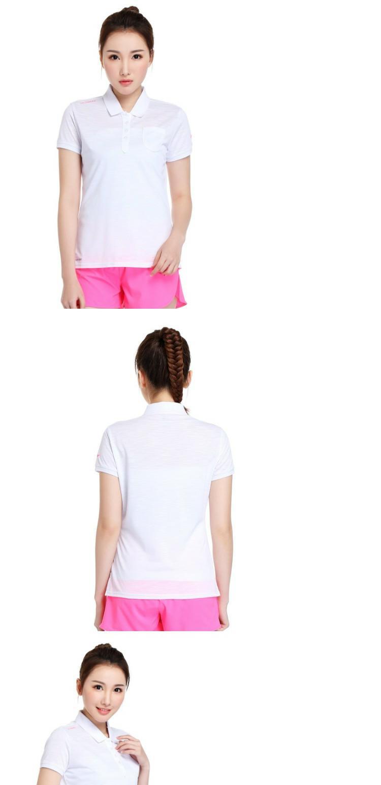 Li Ning Shu Shuang Phụ nữ thể thao ngắn tay áo sơ mi Polo Series APLL028-4 áo polo nam gucci