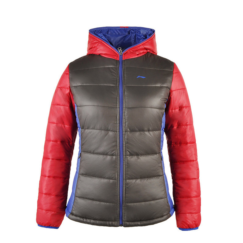 77 Li Ning cotton quần áo cuộc sống thể thao của phụ nữ AJMH062 áo khoác cotton ngắn trùm đầu ấm áp áo khoác lông vũ nike chính hãng