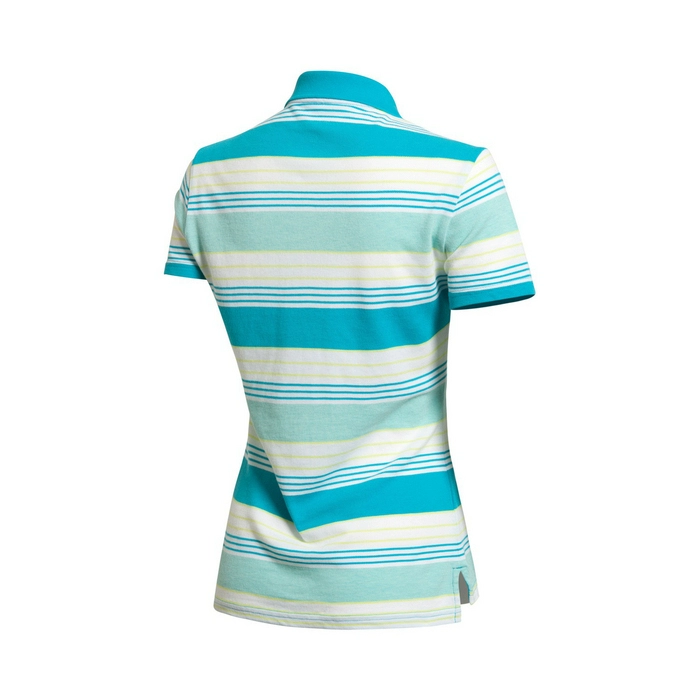 Li Ning nữ ngắn tay mùa hè mới thể thao thoáng khí sọc POLO t-shirt APLK044 QG