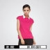 Li Ning ngắn tay phụ nữ thể thao mùa hè Áo thun thể thao giản dị màu rắn áo ngắn tay polo áo thun tập gym Áo phông thể thao
