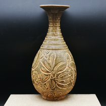 Song Yaozhou kiln carved jade pot spring bottle antique porcelain antique collection genuine old goods antique old objects ornaments