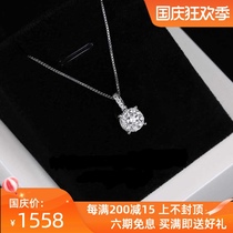 us diamond 18K gold diamond pendant 1 karat qun xiang diamond necklace Ms. masonry real diamonds choker