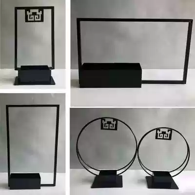 Cha Cha Floral Wrought iron flower stand Special offer Black long square wrought iron flower vase Chinese flower arrangement flower vase full