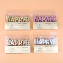 10 sets of nouveau Riche gold silver letter candles Birthday cake candles Cake shop private baking candles batch hair