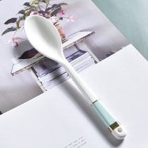 Ceramic spoon Household rice spoon Soup spoon Meal spoon spoon Net red high value ins couple long handle creative cute