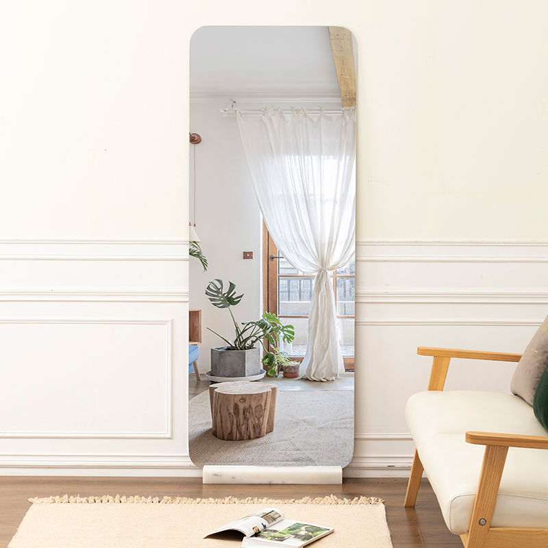 Light lavish full body mirror floor marble Bedroom full body mirror No rims lean against wall without punching full body mirror Home
