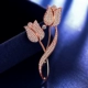 Trâm cài trâm cài pin Hàn Quốc khóa quà tặng ngày Valentine tinh tế phụ kiện zircon dát nhỏ trang sức tulip nữ ghim cài áo vest