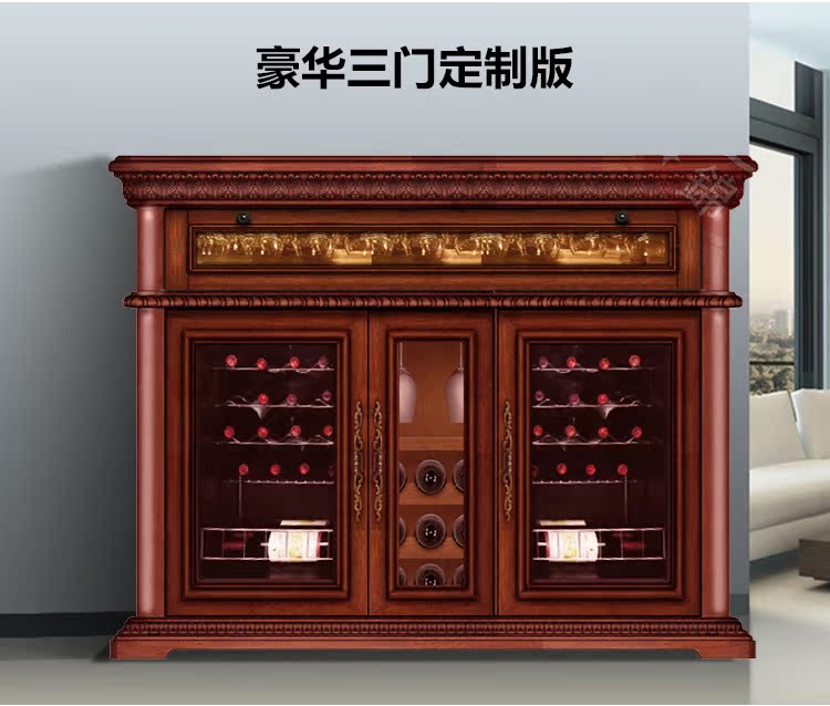 tủ rượu hafele 12 chai Kim Trang rắn gỗ nhiệt rượu vang tủ lạnh nhà rượu phòng khách rượu vang tủ lạnh rượu vang tủ lạnh tùy chỉnh tủ rượu - Tủ rượu vang tủ rượu gỗ óc chó