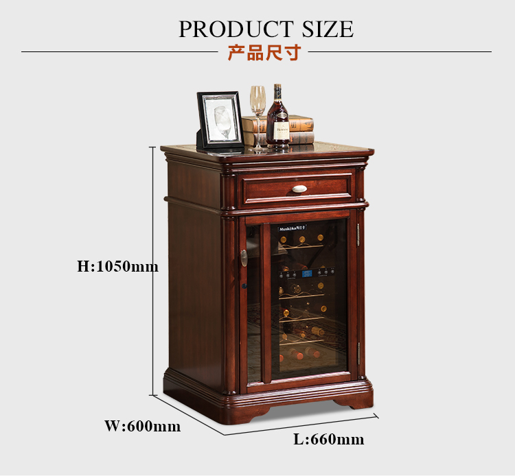 đồ trang trí tủ rượu Tủ rượu Jin TRANG tủ xì gà tủ lạnh đá thanh rắn gỗ mát lạnh mini nhỏ nhiệt điện tử - Tủ rượu vang tủ trưng bày rượu