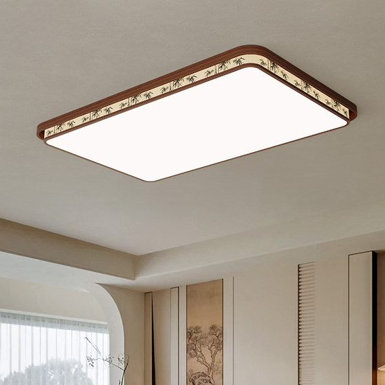 Living Room Ceiling Lamp 2026 New Model New Chinese Style Song Dynasty Aesthetics Zen Retro Bamboo Leaf Painting Hall Lighting Package