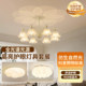 Living Room Chandelier, Modern, Simple and Elegant, Cream Style, Floral Zhongshan Lighting, 2026 New Model, Bedroom Crystal Main Light