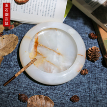Homemade creative natural jade ashtray for living room and office large personalized creative anti-fly ash modern gift