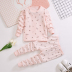 Bông childrens mùa thu đồ lót bộ quần áo cô gái mùa thu mùa thu quần bé trai cotton trẻ em dài tay đồ ngủ ấm áp. 