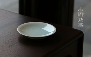 [Было связано] Японские национальные сокровища, Цуй Цукамото Куайшан печь, голубой, фарфоровые резные морские волны с деревянными коробками