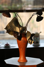 Вазы для цветов 日本常滑烧 名工陶元作 精工松鹤花瓶