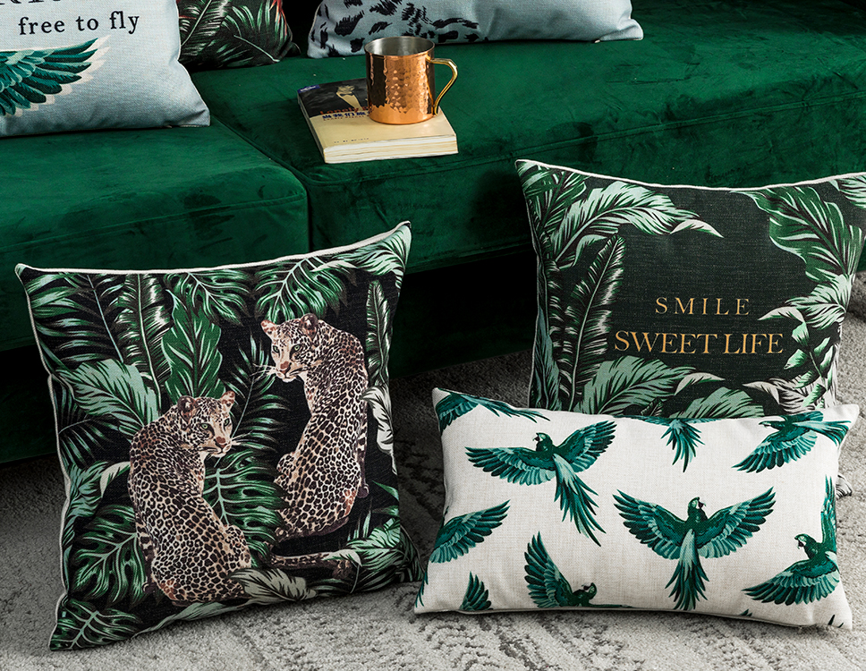 gió Jungle nhẹ ins đệm ghế sofa sang trọng gối thắt lưng giường gối đệm giữa đệm gối mẫu xe - Trở lại đệm / Bolsters gối tựa lưng ô tô cao su non